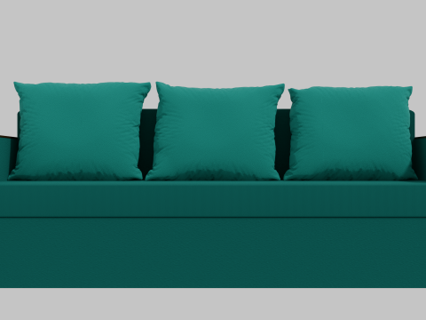Boston sofa green 3D-Modell