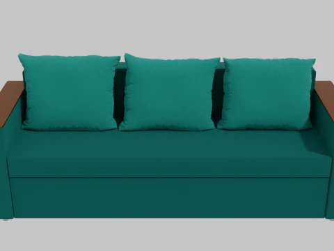 Boston sofa green 3D Model