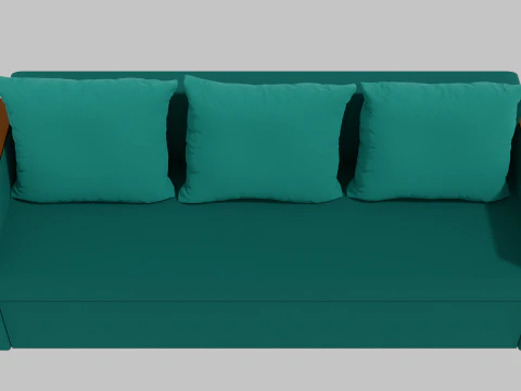 Boston sofa green 3D Model