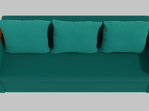 Boston sofa green 3D-Modell