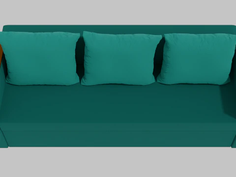 Boston sofa green 3D Model