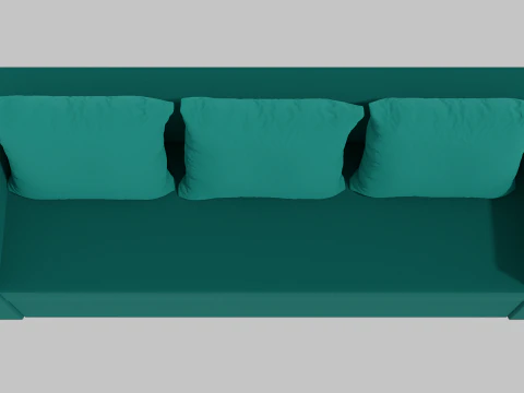 Boston sofa green 3D Model