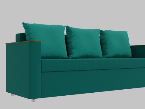 Boston sofa green 3D-Modell