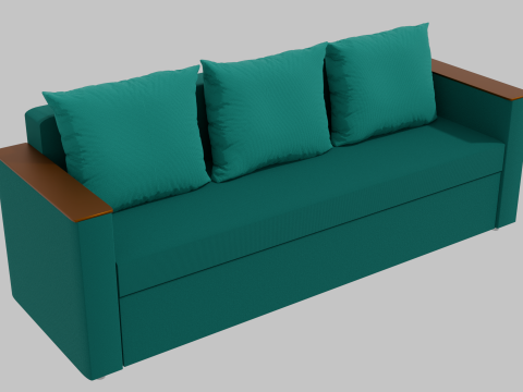 Boston sofa green 3D-Modell