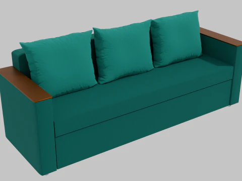 Boston sofa green 3D Model