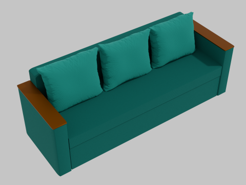 Boston sofa green 3D-Modell
