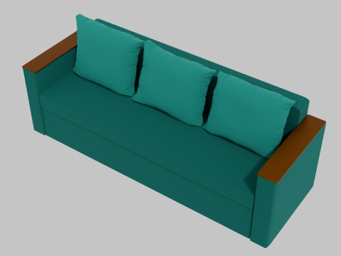 Boston sofa green 3D-Modell