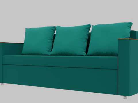 Boston sofa green 3D Model