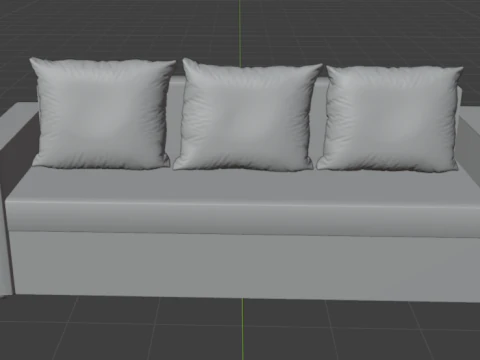 Boston sofa green 3D Model