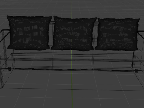 Boston sofa green 3D Model