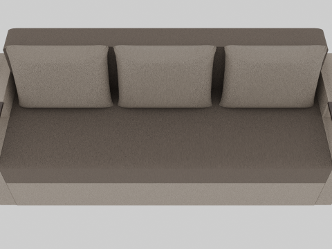 Sofa Euro Millennium brown with beige Model 3D