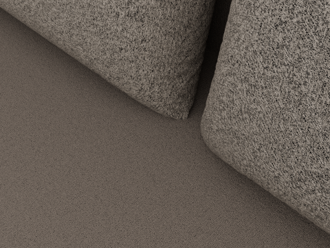 Sofa Euro Millennium brown with beige Model 3D