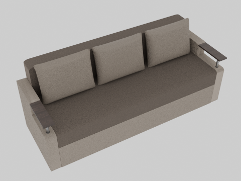 Sofa Euro Millennium brown with beige Model 3D