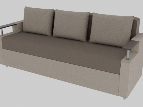 Sofa Euro Millennium brown with beige Model 3D