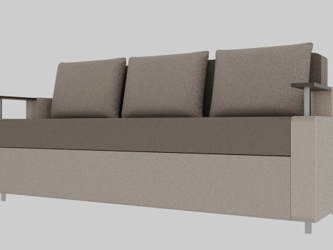 Sofa Euro Millennium brown with beige Model 3D