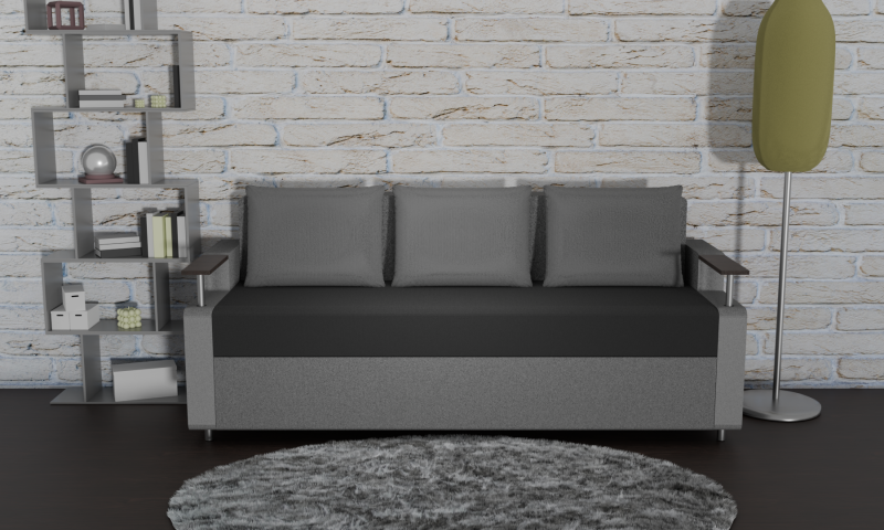 Sofa Euro Millennium gray 3D-Modell .c4d .max .obj .3ds .fbx .stl .blend 