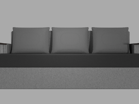 Sofa Euro Millennium gray 3D-Modell
