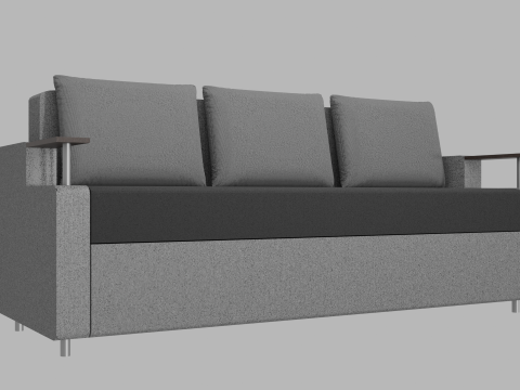 Sofa Euro Millennium gray 3D-Modell