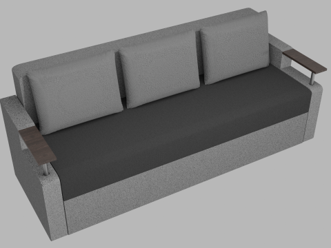 Sofa Euro Millennium gray 3D-Modell