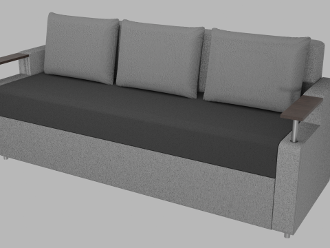 Sofa Euro Millennium gray 3D-Modell