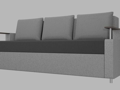 Sofa Euro Millennium gray 3D-Modell