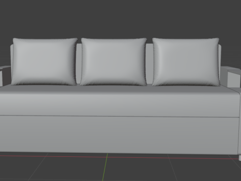 Sofa Euro Millennium gray 3D-Modell