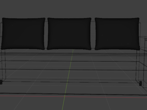 Sofa Euro Millennium gray 3D-Modell