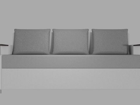 Sofa Euro Millennium light gray Modelo 3D