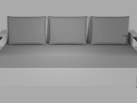 Sofa Euro Millennium light gray Modelo 3D