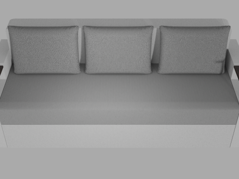 Sofa Euro Millennium light gray Modelo 3D