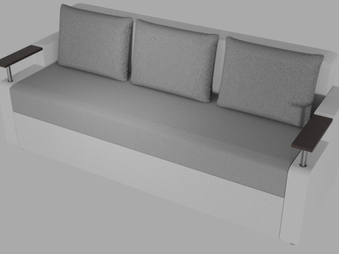 Sofa Euro Millennium light gray Modelo 3D