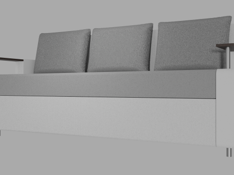Sofa Euro Millennium light gray Modelo 3D