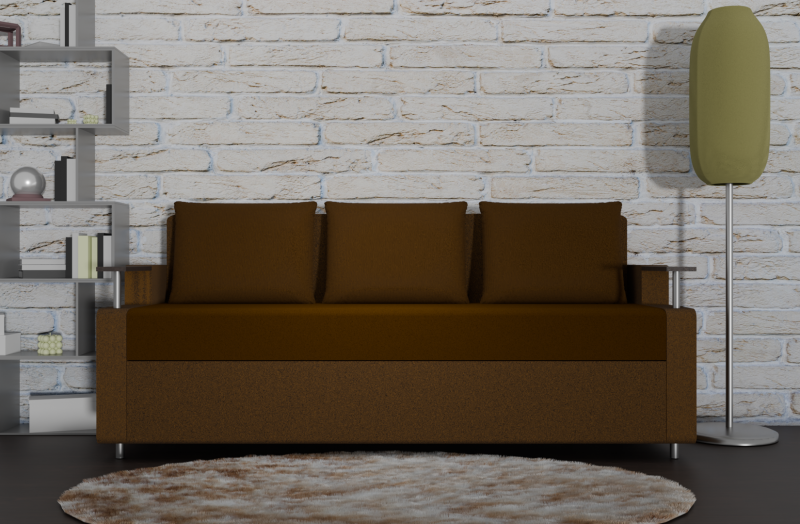 Sofa Euro Millennium brown Modelo 3D .c4d .max .obj .3ds .fbx .stl .blend 