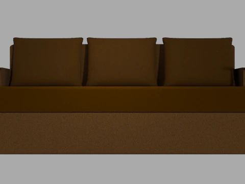Sofa Euro Millennium brown 3D Model