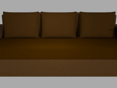Sofa Euro Millennium brown 3D Model