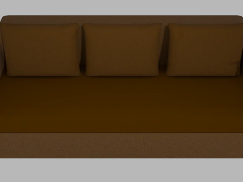 Sofa Euro Millennium brown 3D Model
