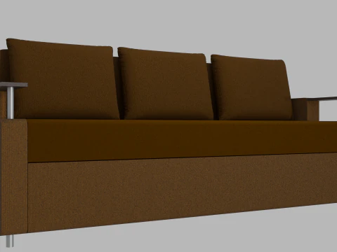 Sofa Euro Millennium brown 3D Model