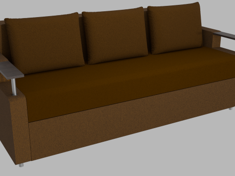 Sofa Euro Millennium brown Modelo 3D