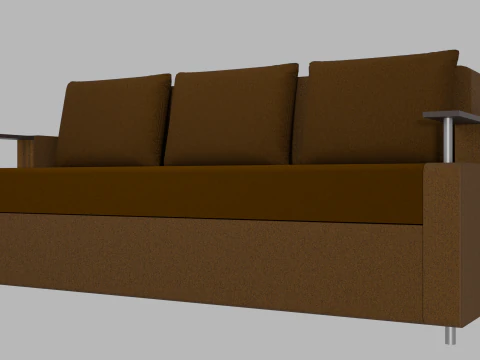 Sofa Euro Millennium brown 3D Model