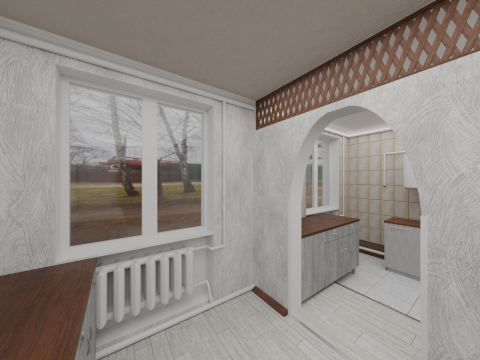 Progettazione cucine di servizio Modello 3D