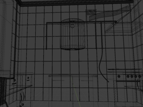 Progettazione cucine di servizio Modello 3D