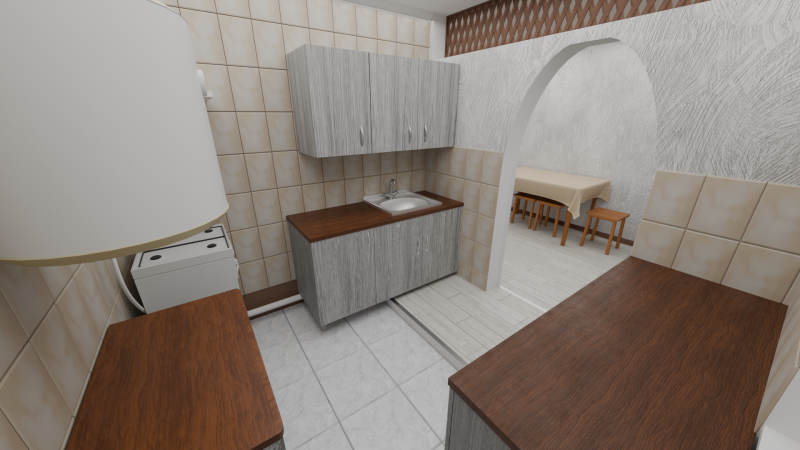 Progettazione cucine di servizio Modello 3D .c4d .max .obj .3ds .fbx .stl .blend