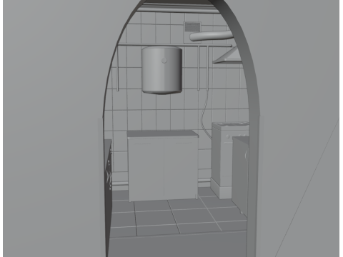 Progettazione cucine di servizio Modello 3D