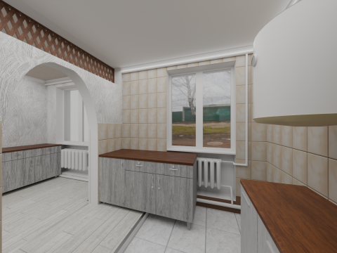 Progettazione cucine di servizio Modello 3D