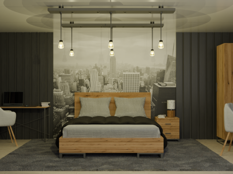 Bedroom design Modello 3D