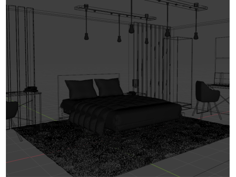 Bedroom design Modello 3D