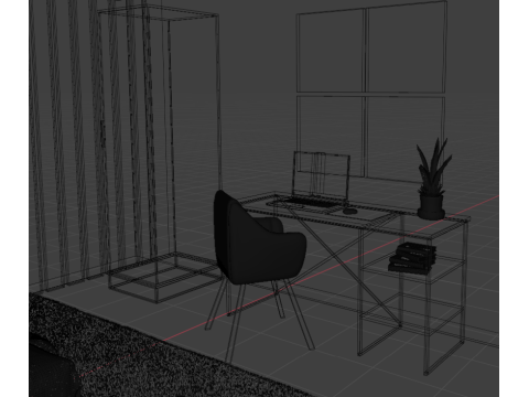 Bedroom design Modello 3D