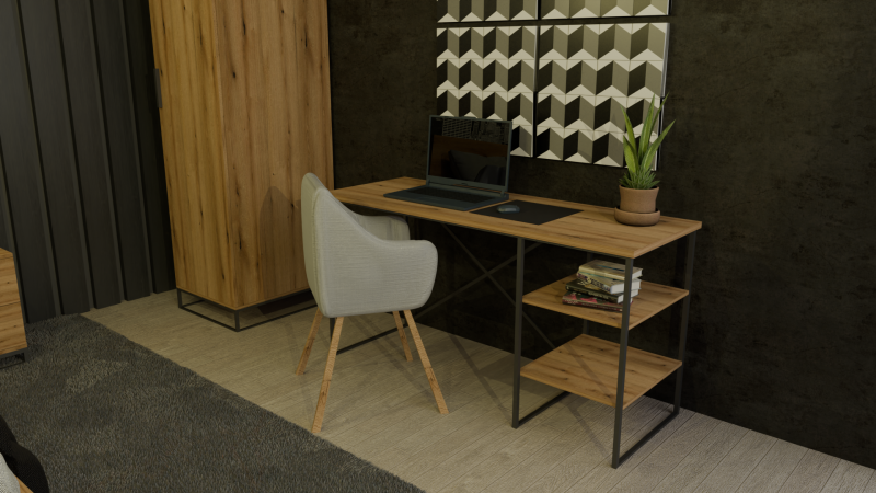 Desk Oak baroque amber Ascet 3Dモデル .c4d .max .obj .3ds .fbx .stl .blend 