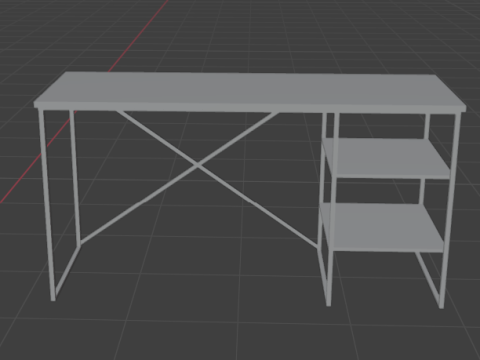 Desk Oak baroque amber Ascet 3Dモデル