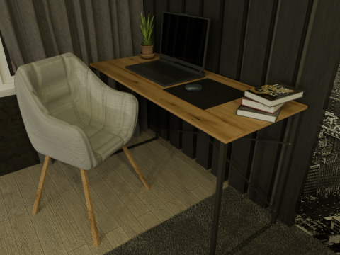 Desk Art in Head Line Ascet 3D Model